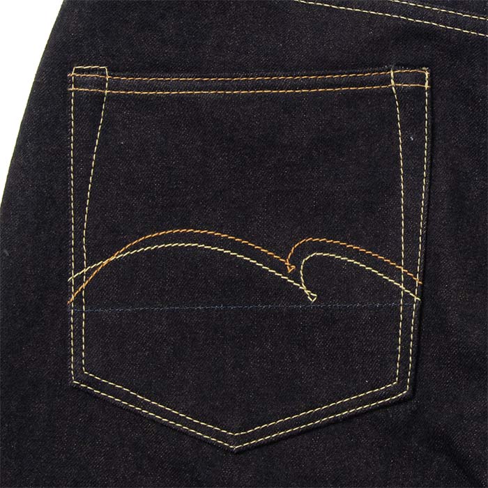 ステュディオ・ダ・ルチザン D1879 藍渋染めジーンズ ワンウォッシュ 15.0oz メンズ デニム レギュラーストレート 本藍染め 柿渋 チェーンステッチ 裾上げ無料