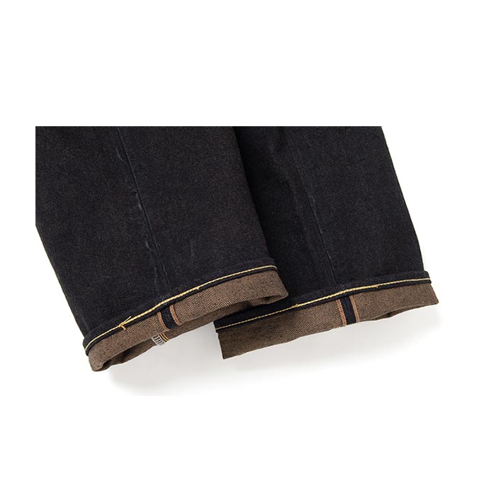 ステュディオ・ダ・ルチザン D1879 藍渋染めジーンズ ワンウォッシュ 15.0oz メンズ デニム レギュラーストレート 本藍染め 柿渋 チェーンステッチ 裾上げ無料