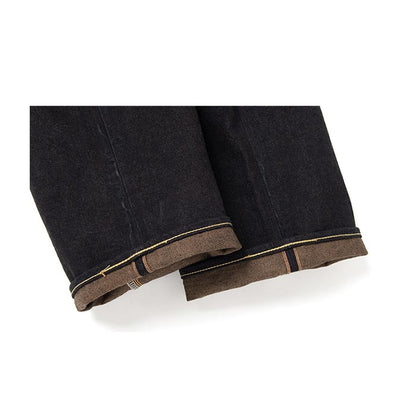 ステュディオ・ダ・ルチザン D1879 藍渋染めジーンズ ワンウォッシュ 15.0oz メンズ デニム レギュラーストレート 本藍染め 柿渋 チェーンステッチ 裾上げ無料