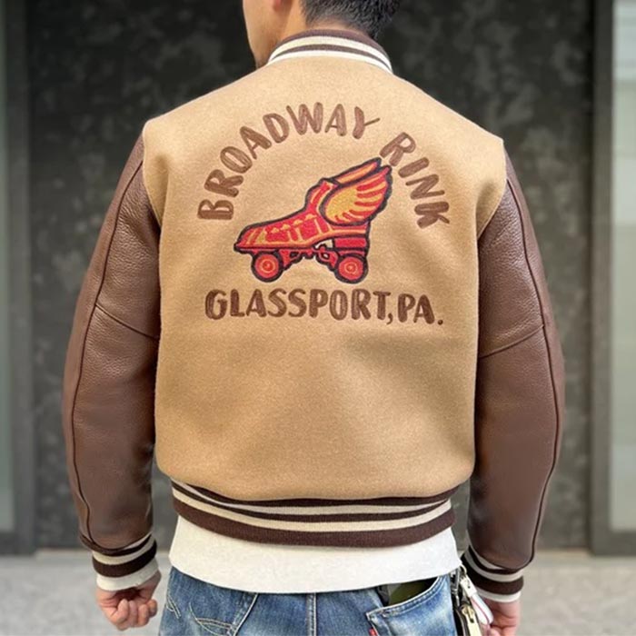 ジェラード AB83409C Smoky Joe Full Custom キャメル メンズ アウター スタジャン ワッペン 刺繍 カスタム レザー 牛革