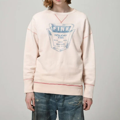 BOWWOW BWU-ODVSF OVERFADED DOUBLE V SWEATSHIRT - FINK MOTOR