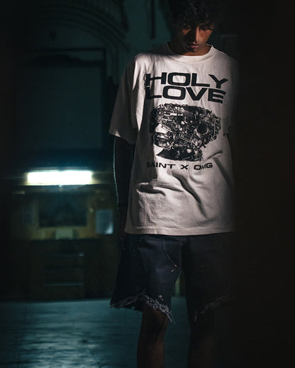 SAINT Mxxxxxx(セントマイケル)×Kosuke Kawamura(河村康輔) SM-MK8-0000-C08 / S/S T-SHIRT HOLY LOVE / WHITE