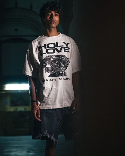 SAINT Mxxxxxx(セントマイケル)×Kosuke Kawamura(河村康輔) SM-MK8-0000-C08 / S/S T-SHIRT HOLY LOVE / WHITE