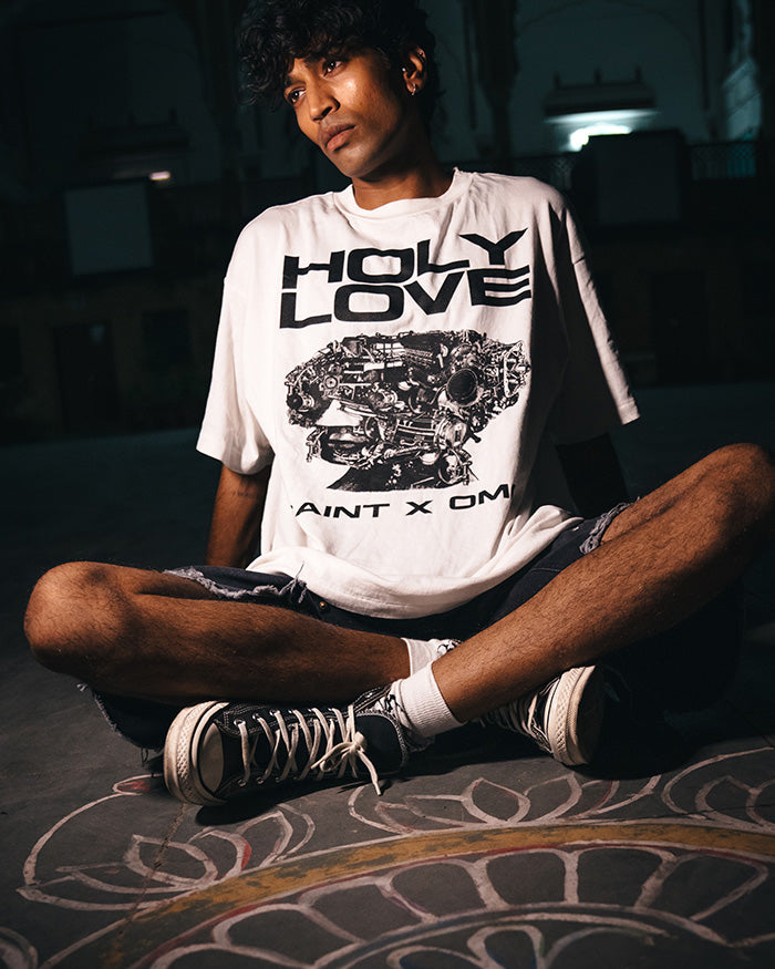 SAINT Mxxxxxx(セントマイケル)×Kosuke Kawamura(河村康輔) SM-MK8-0000-C08 / S/S T-SHIRT HOLY LOVE / WHITE