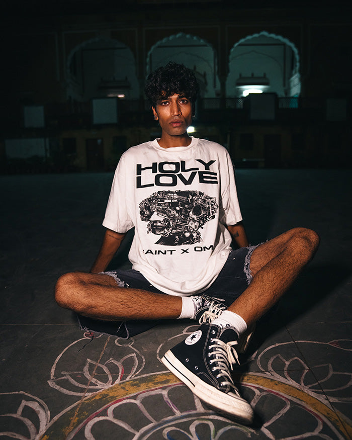 SAINT Mxxxxxx(セントマイケル)×Kosuke Kawamura(河村康輔) SM-MK8-0000-C08 / S/S T-SHIRT HOLY LOVE / WHITE