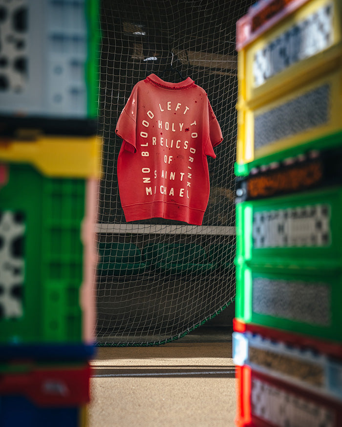 SAINT Mxxxxxx(セントマイケル) SM-MK8-0000-053 / SS HALF ZIP SWEAT / SAINT / RED