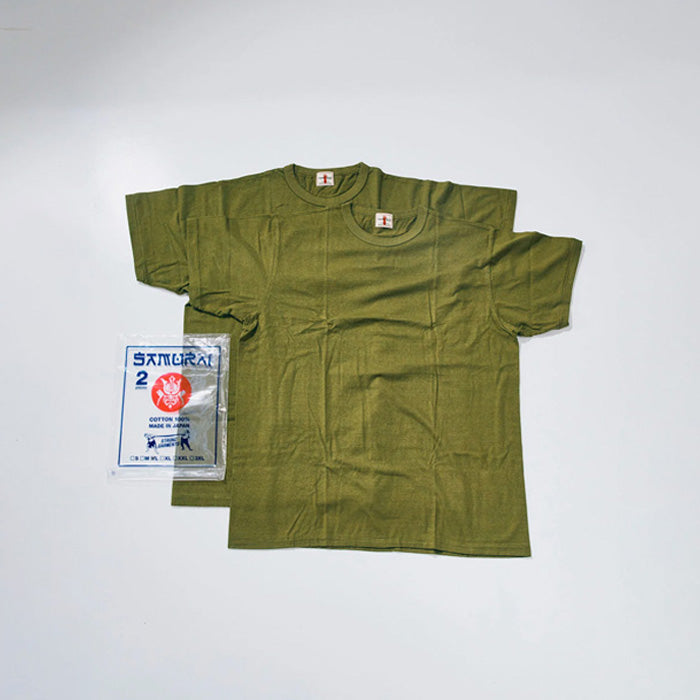 SAMURAI JEANS(サムライジーンズ) 2PST-01 無地クルーネック2パックTシャツ White Black Navy Olive