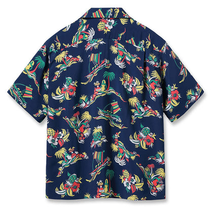 SUN SURF(サンサーフ)Lot No. SS39620 / RAYON HAWAIIAN SHIRT “ISLAND TRIP”:128) NAVY