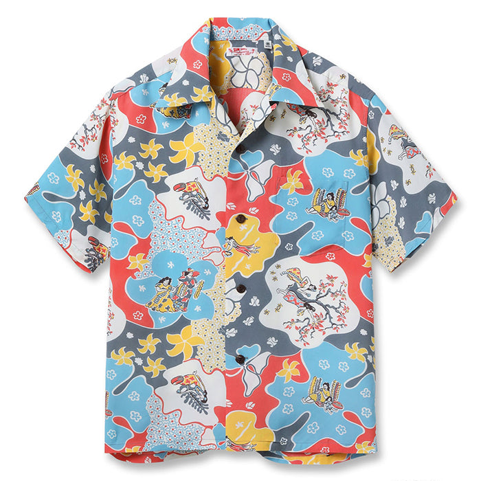 SUN SURF(サンサーフ) Lot No. SS39624 / RAYON HAWAIIAN SHIRT “PARADISE HULA”:115) GRAY
