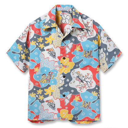 SUN SURF(サンサーフ) Lot No. SS39624 / RAYON HAWAIIAN SHIRT “PARADISE HULA”:115) GRAY