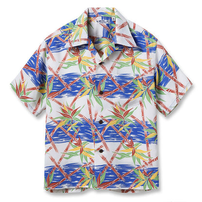 SUN SURF(サンサーフ)Lot No. SS39625 / RAYON HAWAIIAN SHIRT “BAMBOO GRASSLANDS”:125) BLUE