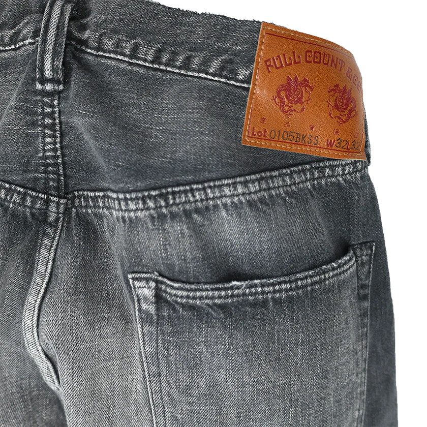 FULLCOUNT(フルカウント) 0105BKSSHW Wide Black Selvedge Denim Dartford(Super Smooth)