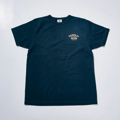 SAMURAI JEANS(サムライジーンズ) SJST26-105 リペンインレイ吊編Tシャツ BLACK Concrete Gray