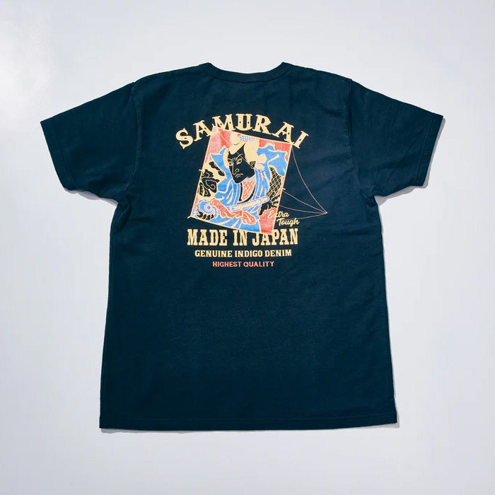 SAMURAI JEANS(サムライジーンズ) SJST26-105 リペンインレイ吊編Tシャツ BLACK Concrete Gray