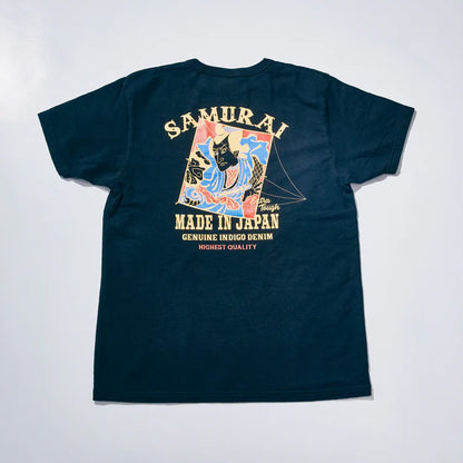 SAMURAI JEANS(サムライジーンズ) SJST26-105 リペンインレイ吊編Tシャツ BLACK Concrete Gray
