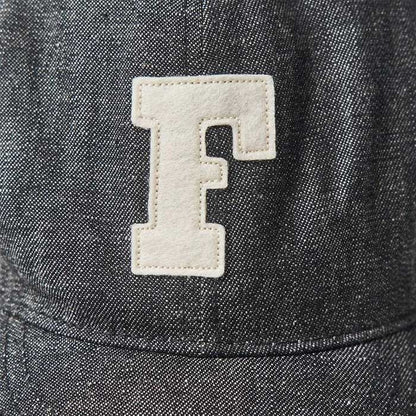 FULLCOUNT 6843 6Panel Denim Baseball ’F’ Cap Indigo Blue Black