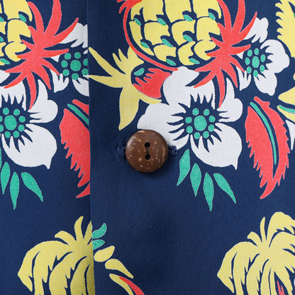 SUN SURF(サンサーフ)Lot No. SS39620 / RAYON HAWAIIAN SHIRT “ISLAND TRIP”:128) NAVY