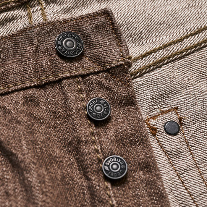 Pure blue japan BR-14oz-003 14oz Brown Selvedge Denim - Regular Straight