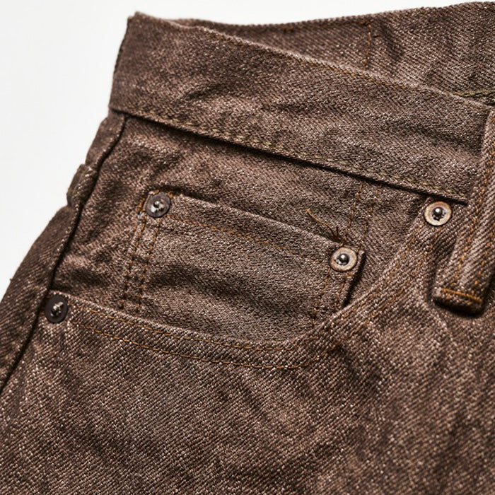 Pure blue japan BR-14oz-003 14oz Brown Selvedge Denim - Regular Straight