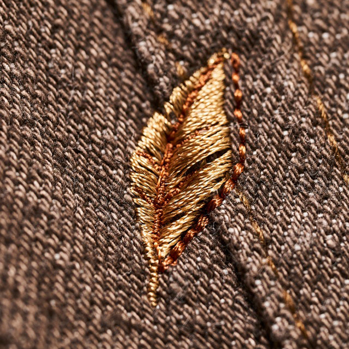 Pure blue japan BR-14oz-003 14oz Brown Selvedge Denim - Regular Straight