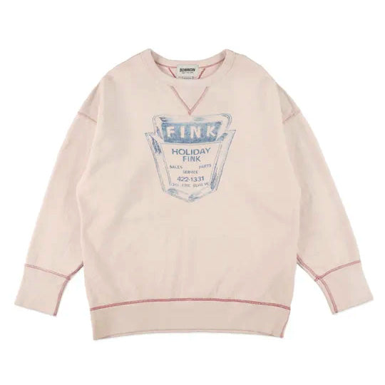 BOWWOW BWU-ODVSF OVERFADED DOUBLE V SWEATSHIRT - FINK MOTOR