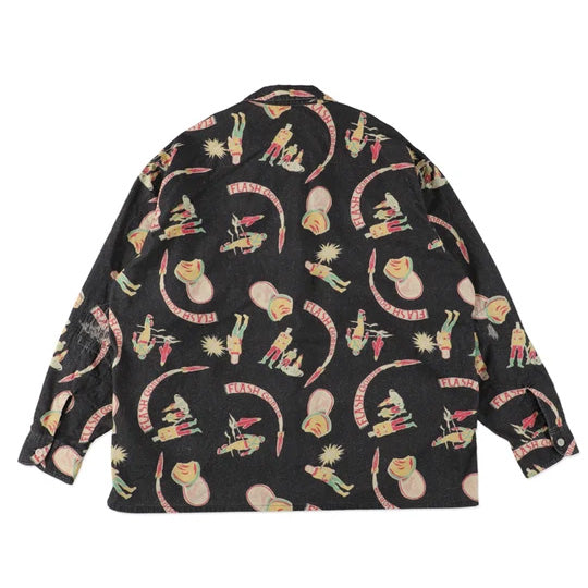 BOWWOW BWU-SAFS SPACE AGE FLANNEL SHIRT BLACK