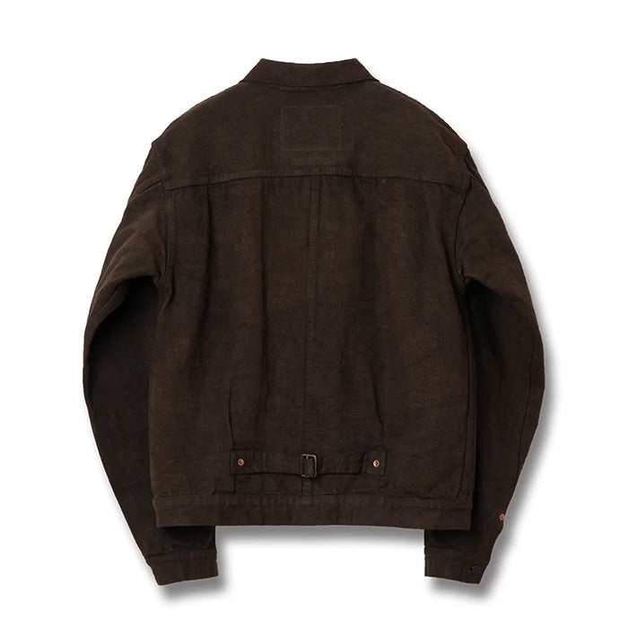 STUDIO_D'ARTISAN 奄美大島泥染GL3デニムジャケット【D4631】:ブラウン ダークブラウン
