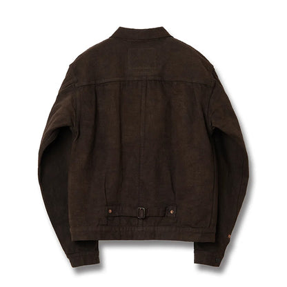 STUDIO_D'ARTISAN 奄美大島泥染GL3デニムジャケット【D4631】:ブラウン ダークブラウン