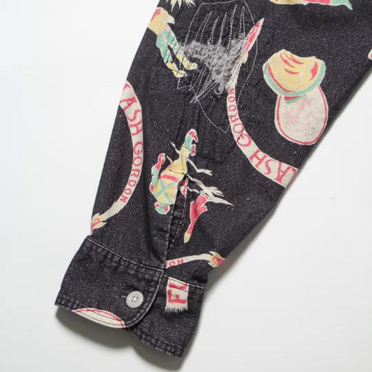 BOWWOW BWU-SAFS SPACE AGE FLANNEL SHIRT BLACK