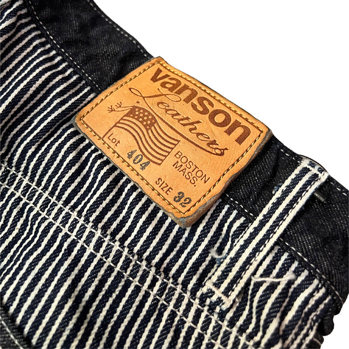 VANSON NVBL-404 WORK PANTS ダックワークパンツ ヒッコリー