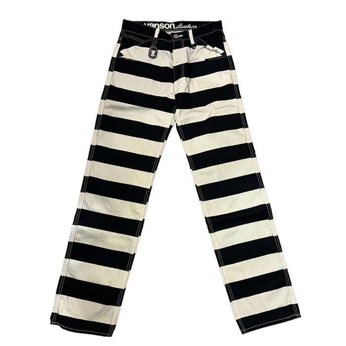 VANSON NVBL-404 WORK PANTS ダックワークパンツ ボーダー