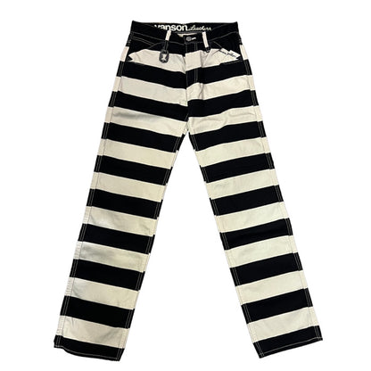 VANSON NVBL-404 WORK PANTS ダックワークパンツ ボーダー