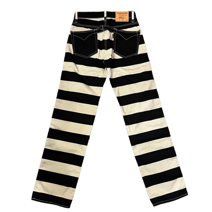 VANSON NVBL-404 WORK PANTS ダックワークパンツ ボーダー