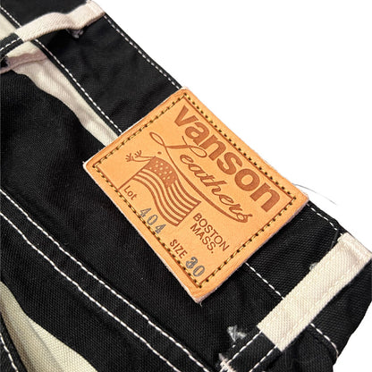 VANSON NVBL-404 WORK PANTS ダックワークパンツ ボーダー