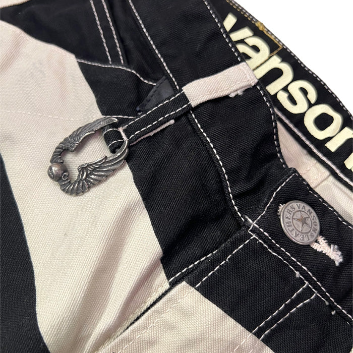 VANSON NVBL-404 WORK PANTS ダックワークパンツ ボーダー