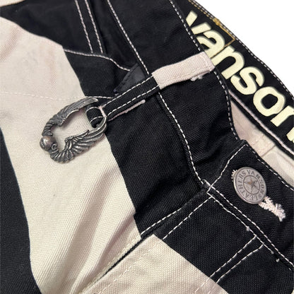 VANSON NVBL-404 WORK PANTS ダックワークパンツ ボーダー
