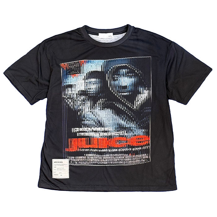 TOLQ(トルク)Trompe l'oeil Schletter T-shirts(S/S)26-2507:Black