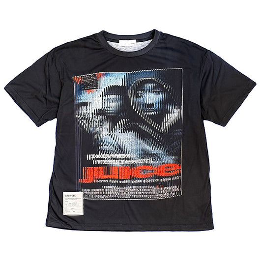 TOLQ(トルク)Trompe l'oeil Schletter T-shirts(S/S)26-2507:Black