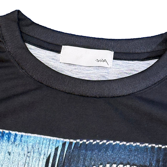 TOLQ(トルク)Trompe l'oeil Schletter T-shirts(S/S)26-2507:Black