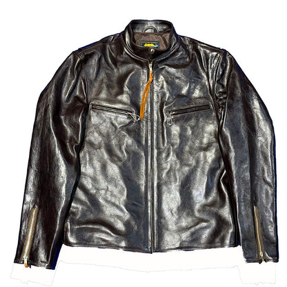 Rainbow Country(レインボーカントリー)HorsehideStand Collar Riders Jacket “Speedster” Seal Brown【RCL-10029】