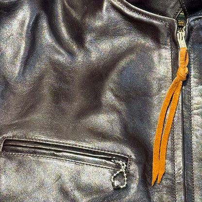 Rainbow Country(レインボーカントリー)HorsehideStand Collar Riders Jacket “Speedster” Seal Brown【RCL-10029】