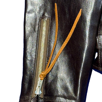Rainbow Country(レインボーカントリー)HorsehideStand Collar Riders Jacket “Speedster” Seal Brown【RCL-10029】