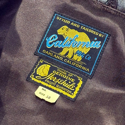 Rainbow Country(レインボーカントリー)HorsehideStand Collar Riders Jacket “Speedster” Seal Brown【RCL-10029】