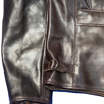 Rainbow Country(レインボーカントリー)HorsehideStand Collar Riders Jacket “Speedster” Seal Brown【RCL-10029】