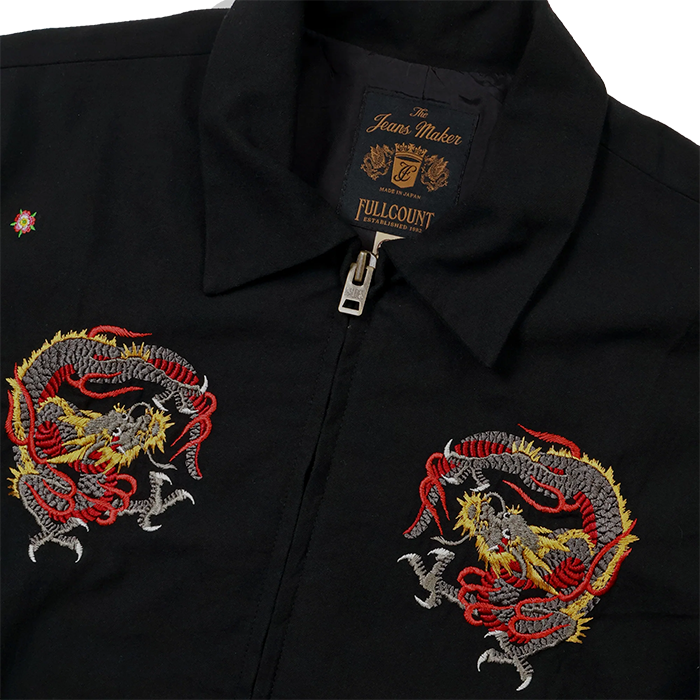 FULL COUNT(フルカウント)2054-1 Classic Tattoo Embroidery Sport Jacket Original Drawing by “HORIDAI”