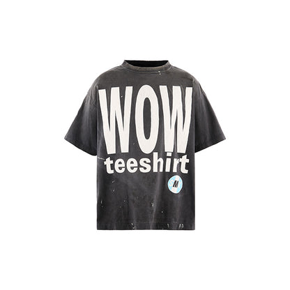 SAINT Mxxxxxx SM-MK1-0000-009 / SS T-SHIRT / WOW / BLACK