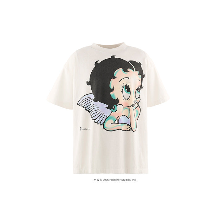 SAINT Mxxxxxx × BETTY BOOP™ SM-MK1-0000-C11 / BTY_SS T-SHIRT / ANGEL / WHITE