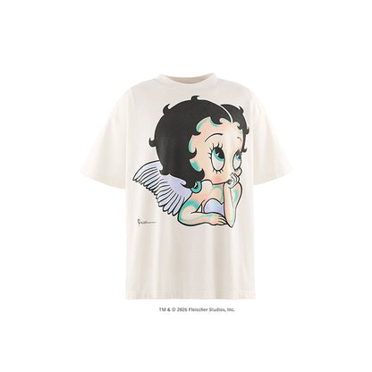 SAINT Mxxxxxx × BETTY BOOP™ SM-MK1-0000-C11 / BTY_SS T-SHIRT / ANGEL / WHITE