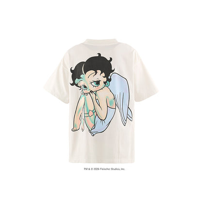 SAINT Mxxxxxx × BETTY BOOP™ SM-MK1-0000-C11 / BTY_SS T-SHIRT / ANGEL / WHITE