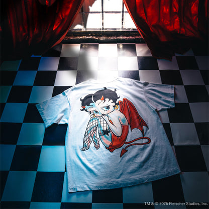 SAINT Mxxxxxx × BETTY BOOP™ SM-MK1-0000-C12 / BTY_SS T-SHIRT / DEVIL / WHITE